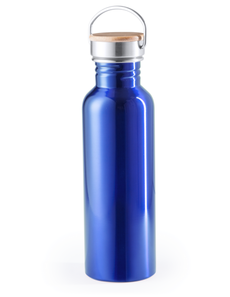 Botella agua de acero inoxidable Nasice con tapa de bambú sin BPA 800ml PERSONALIZABLE