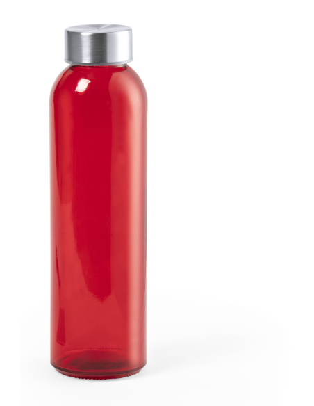 Botella de cristal Metkovic con tapa de acero inoxidable sin BPA colores 500ml PERSONALIZABLE