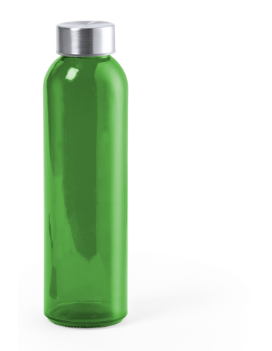 Botella de cristal Metkovic con tapa de acero inoxidable sin BPA colores 500ml PERSONALIZABLE