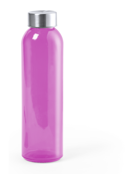 Botella de cristal Metkovic con tapa de acero inoxidable sin BPA colores 500ml PERSONALIZABLE