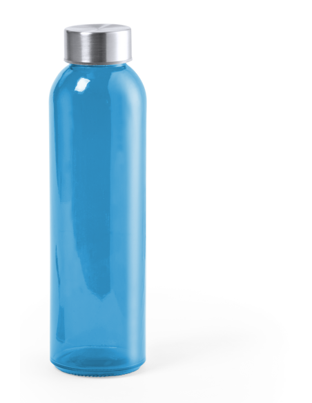 Botella de cristal Metkovic con tapa de acero inoxidable sin BPA colores 500ml PERSONALIZABLE
