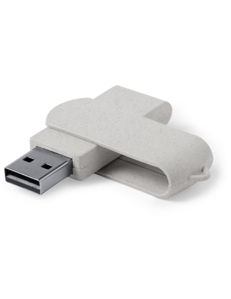 Memoria USB de caña de trigo Novalja giratoria 16GB PERSONALIZABLE