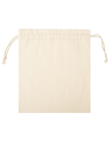 Bolsa de tela Alcorcón algodón con cuerdas para regalo 105g/m2 natur PERSONALIZABLE