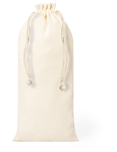 Bolsa de tela Kolkata algodón con cuerdas para botellas 105g/m2 natur PERSONALIZABLE