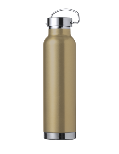 Botella agua de acero inoxidable Semarang doble capa tapón con asa 650ml PERSONALIZABLE