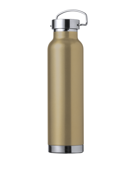 Botella agua de acero inoxidable Semarang doble capa tapón con asa 650ml PERSONALIZABLE
