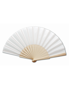 Abanico Andalucía de varillas de madera y tela de algodón poliéster en colores PERSONALIZABLE 2
