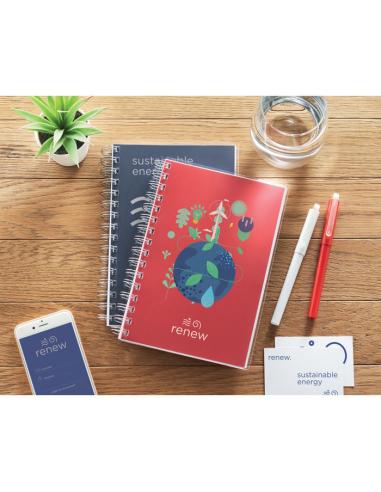 Libreta espiral A5 con cubierta de RPET Srinagar PERSONALIZABLE