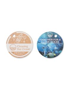 Toalla de playa SEAQUAL® algodón y poliéster reciclado 300g/m2 PERSONALIZABLE 2