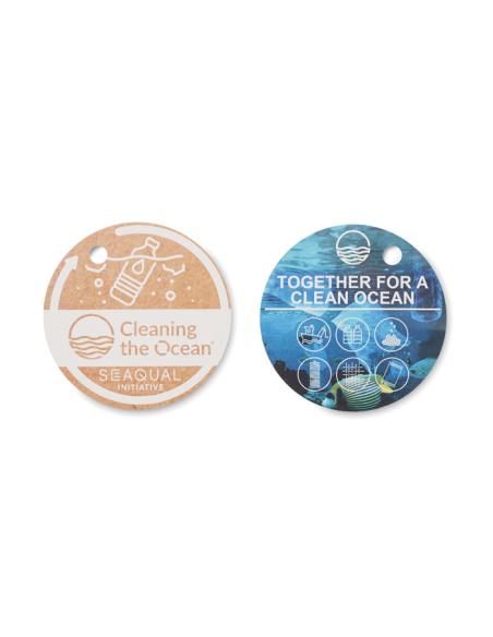 Toalla de playa SEAQUAL® algodón y poliéster reciclado 300g/m2 PERSONALIZABLE