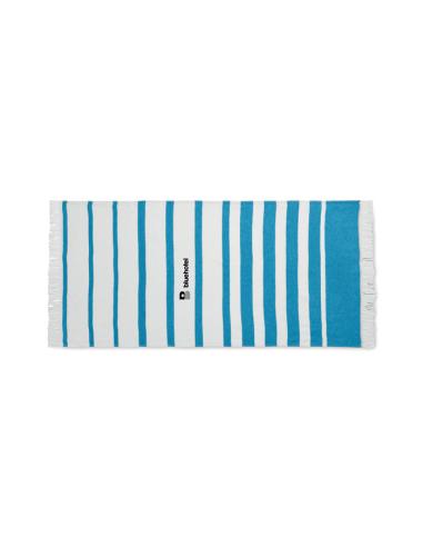 Toalla de playa SEAQUAL® algodón y poliéster reciclado 300g/m2 PERSONALIZABLE