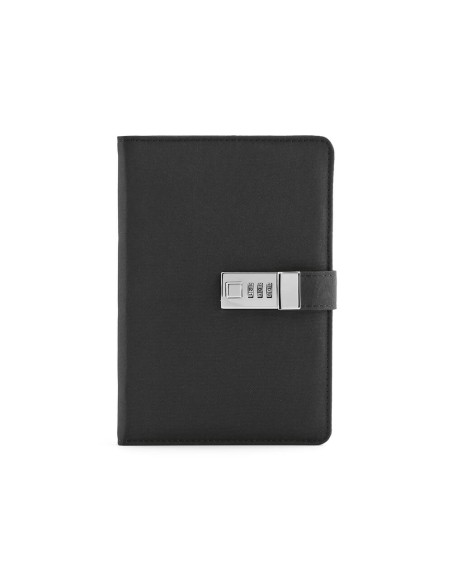 Carpeta A5 de RPET Lagoa con cierre de seguridad PERSONALIZABLE