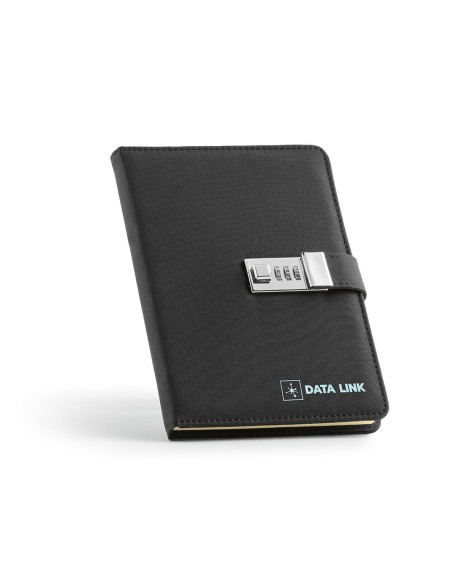 Carpeta A5 de RPET Lagoa con cierre de seguridad PERSONALIZABLE