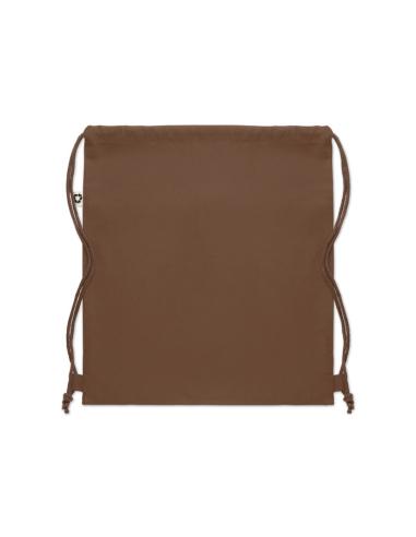 Bolsa de tela algodón reciclado Davao con cuerdas y bolsillo 220g/m2  PERSONALIZABLE