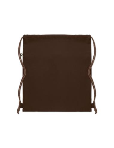Bolsa de tela algodón reciclado Davao con cuerdas y bolsillo 220g/m2  PERSONALIZABLE