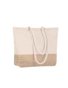 Bolsa Mainz de yute y algodón con asas largas natur PERSONALIZABLE 2