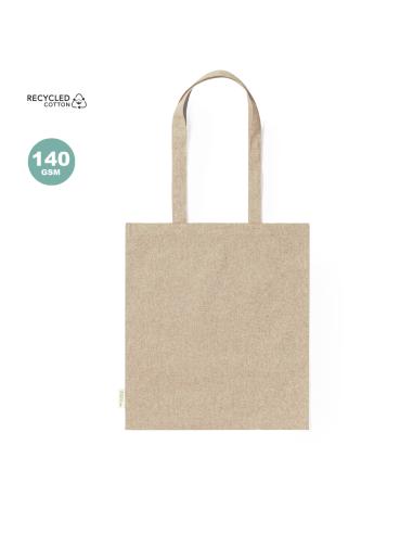 Bolsa de tela Zaragoza algodón reciclado 140g/m2 asas largas colores PERSONALIZABLE
