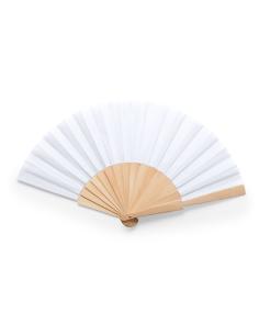 Abanico Alajeró de varillas de madera y tela poliéster en colores PERSONALIZABLE