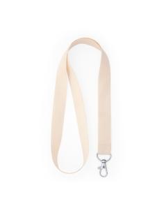Lanyard de algodón Tuineje con mosquetón metálico PERSONALIZABLE