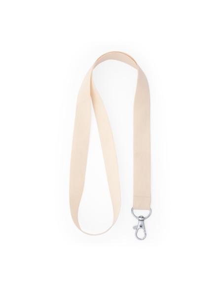 Lanyard de algodón Tuineje con mosquetón metálico PERSONALIZABLE