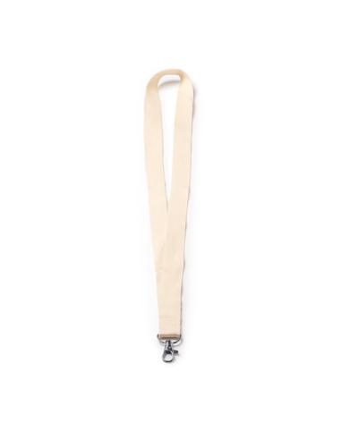 Lanyard de algodón Tuineje con mosquetón metálico PERSONALIZABLE