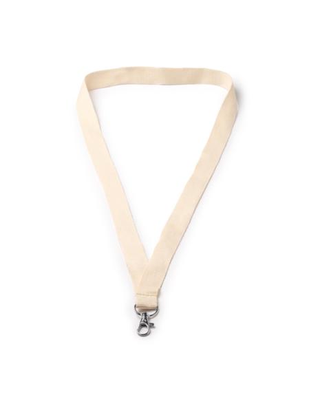 Lanyard de algodón Tuineje con mosquetón metálico PERSONALIZABLE