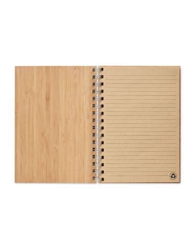 Libreta A5 de bambú anillas