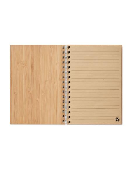 Libreta A5 de bambú anillas