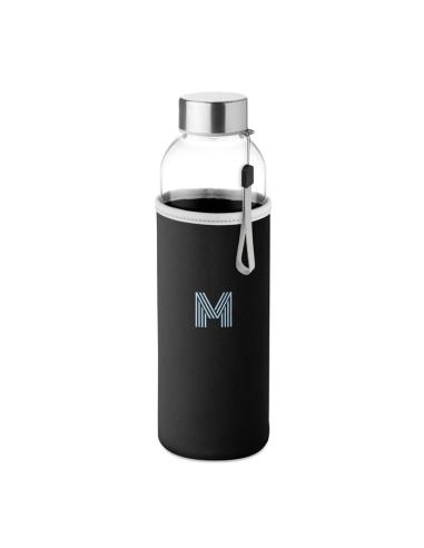 Botella agua de cristal Varanasi con funda de neopreno sin BPA 500ml PERSONALIZABLE