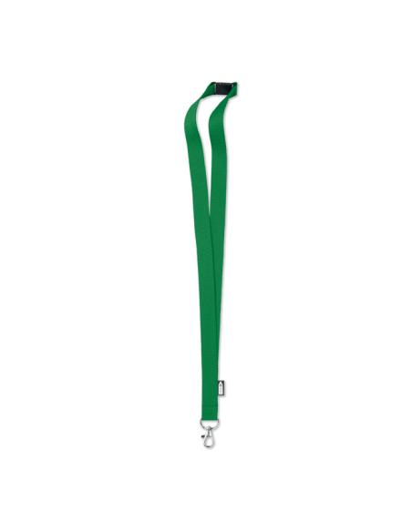 Lanyard de RPET Surabaya con mosquetón metálico y cierre de seguridad PERSONALIZABLE