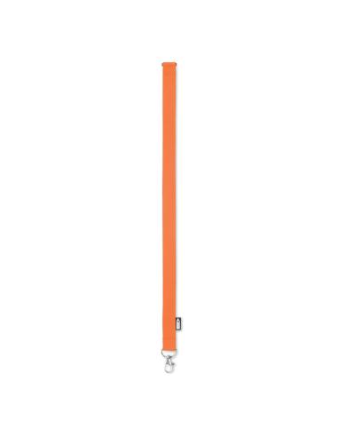 Lanyard de RPET Surabaya con mosquetón metálico y cierre de seguridad PERSONALIZABLE