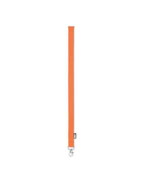 Lanyard de RPET Surabaya con mosquetón metálico y cierre de seguridad PERSONALIZABLE