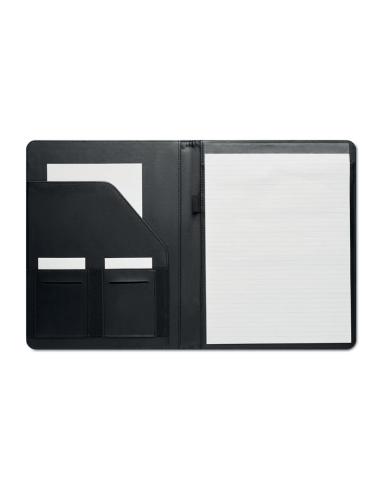 Carpeta porta documentos A4 jaspeado de RPET Utrecht con bloc de notas y bolsillos PERSONALIZABLE