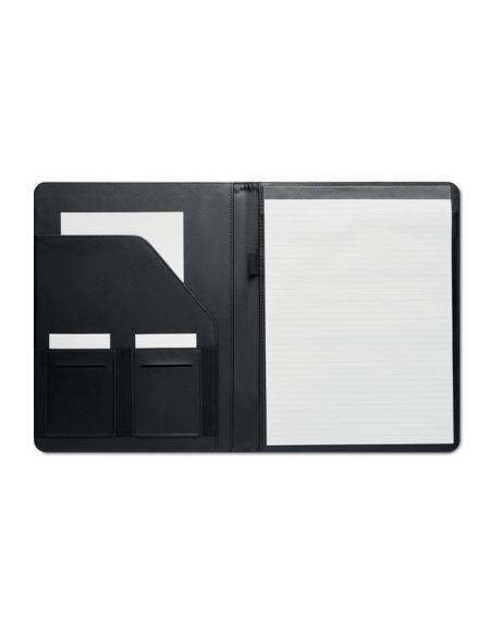Carpeta porta documentos A4 jaspeado de RPET Utrecht con bloc de notas y bolsillos PERSONALIZABLE