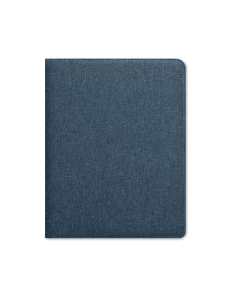 Carpeta porta documentos A4 jaspeado de RPET Utrecht con bloc de notas y bolsillos PERSONALIZABLE