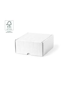 Caja presentación de cartón reciclado Riga pequeña blanco PERSONALIZABLE 2