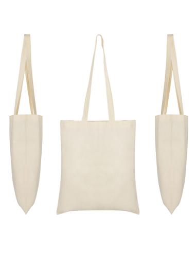 Bolsa de tela La Palma algodón 140g/m2 beige asas largas PERSONALIZABLE