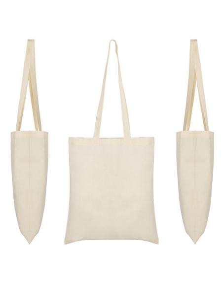 Bolsa de tela La Palma algodón 140g/m2 beige asas largas PERSONALIZABLE