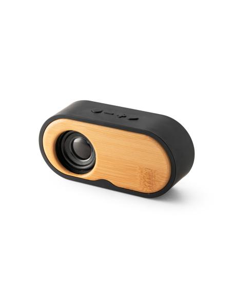 TILLY. Altavoz portátil de 3W con 5h de autonomía, fabricado en bambú y ABS reciclado (100% rABS)