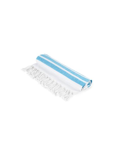 Toalla pareo de playa de algodón y poliéster reciclados Sardenha 180 g/m2 PERSONALIZABLE