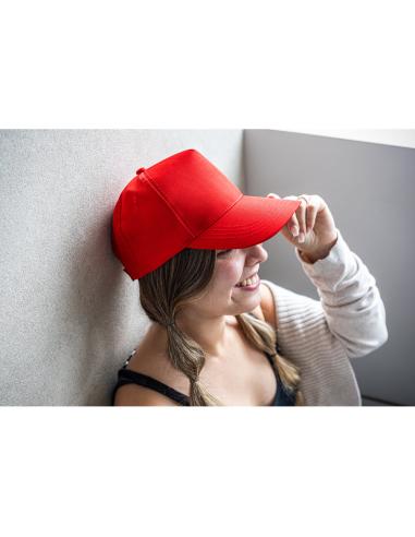 Gorra de RPET Santana 210g/m2 5 paneles cierre velcro PERSONALIZABLE