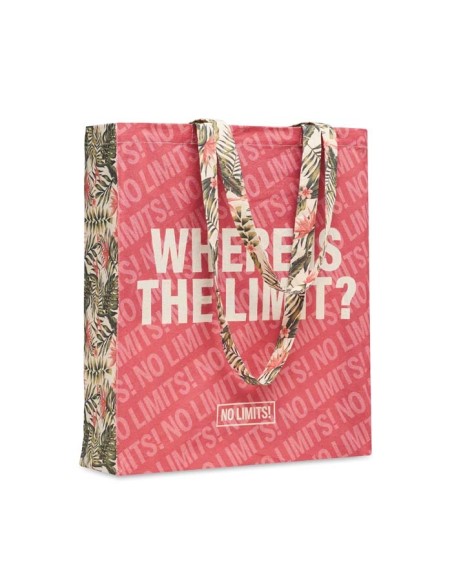 Bolsa de algodón Porto Novo asas largas y fuelle impresión en toda la superficie PERSONALIZABLE