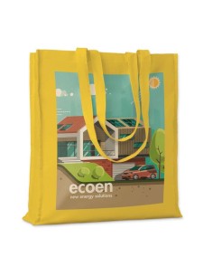 Bolsa de algodón Porto Novo asas largas y fuelle impresión en toda la superficie PERSONALIZABLE 2