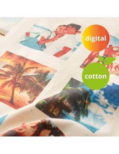 Bolsa de algodón Porto Novo asas largas y fuelle impresión en toda la superficie PERSONALIZABLE