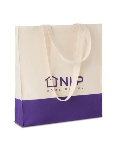 Bolsa de algodón Porto Novo asas largas y fuelle impresión en toda la superficie PERSONALIZABLE