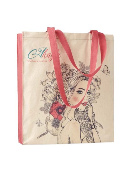 Bolsa de algodón Porto Novo asas largas y fuelle impresión en toda la superficie PERSONALIZABLE