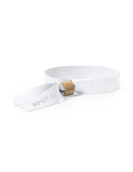 Pulsera de RPET Port Macquarie con cierre de bambú inviolable PERSONALIZABLE
