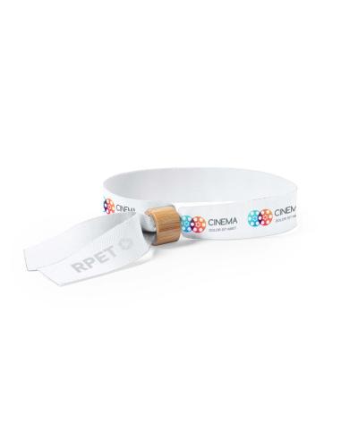 Pulsera de RPET Port Macquarie con cierre de bambú inviolable PERSONALIZABLE