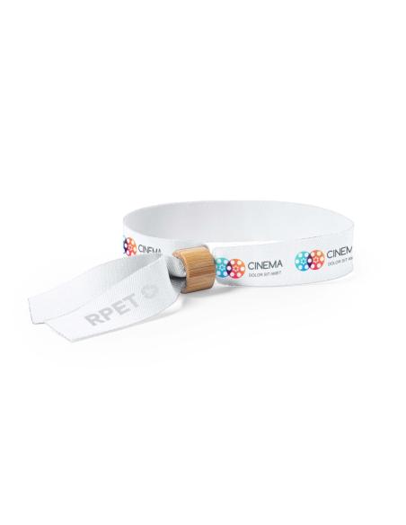 Pulsera de RPET Port Macquarie con cierre de bambú inviolable PERSONALIZABLE