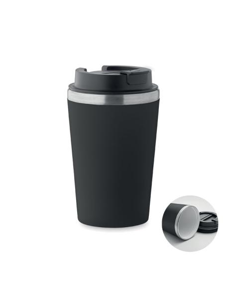 Vaso térmico de acero inoxidable reciclado y PP Peterbor con interior cerámico 350ml PERSONALIZABLE
